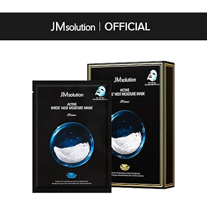 JMsolution ACTIVE BIRDS' NEST MOISTURE MASK - KOREAN SKINCARE FACIAL MASK - COLLAGEN 10 SHEETS FOR ALL SKIN TYPES - Image 2
